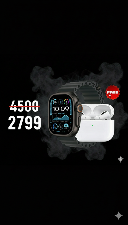 Watch Ultra 3 Deal Smart watch with earpods
